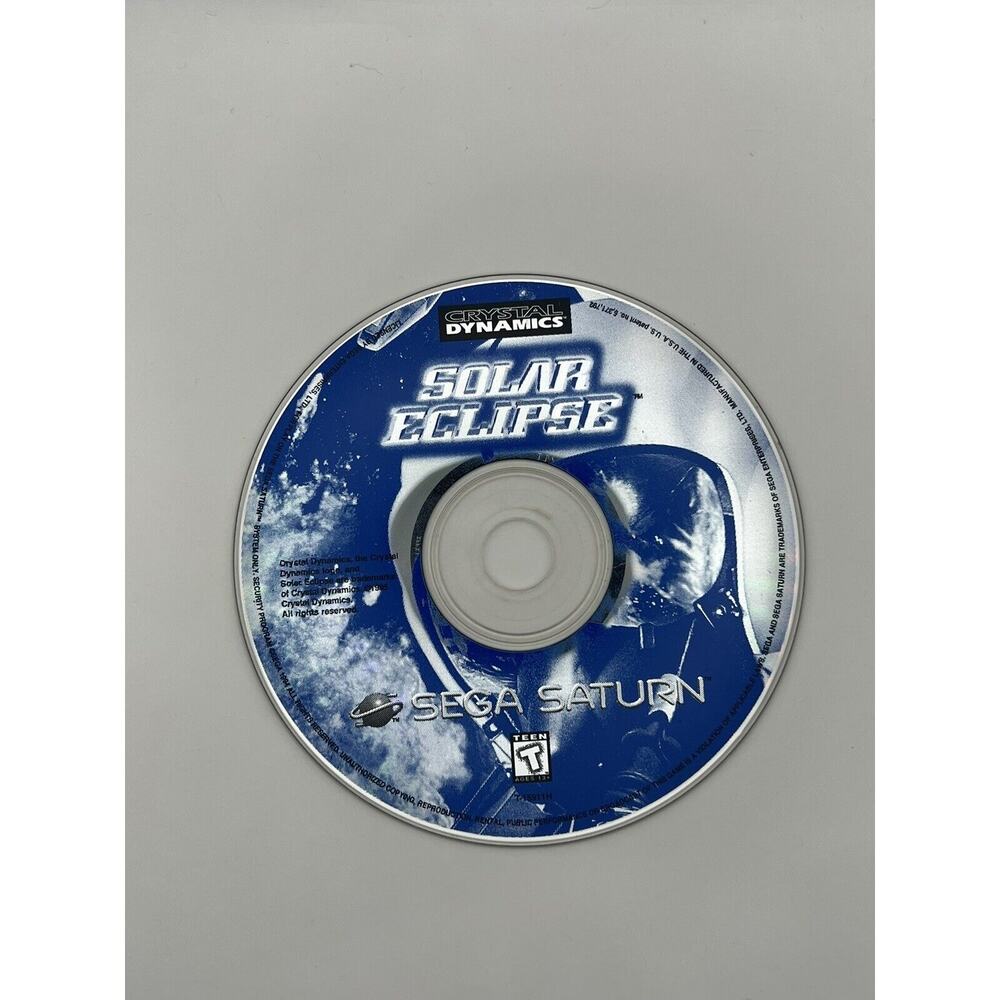 Sega Saturn Solar Eclipse Video Game DISC ONLY Tested Working